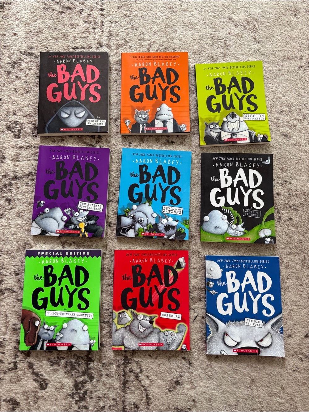 The Bad Guys 9-Book Set by Aaron Blabey - Colorful Kids Chapter Books